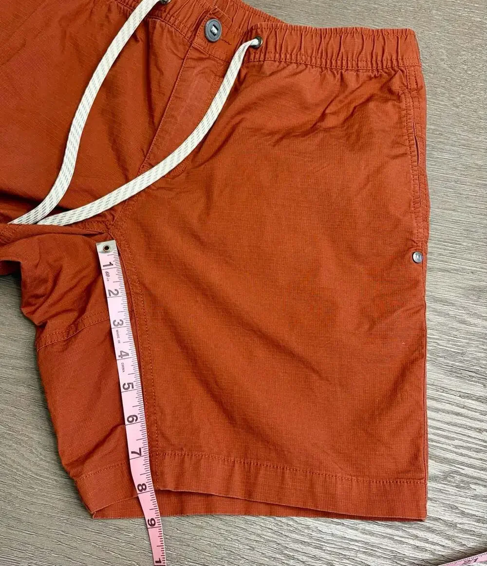 Vuori Men's Rust Orange Ripstop Casual Drawstring Shorts Size M